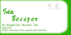 ida beiszer business card